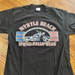Myrtle Beach Spring Rally 2000 Black T-Shirt Harley Davidson